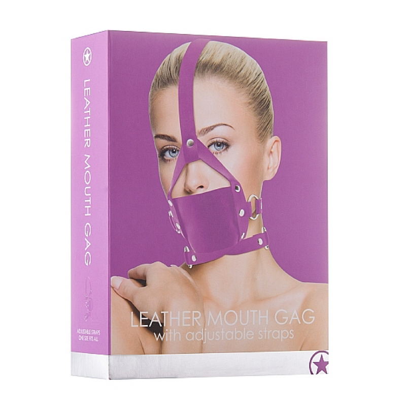 Leather Mouth Gag - Purple (6947000189125)