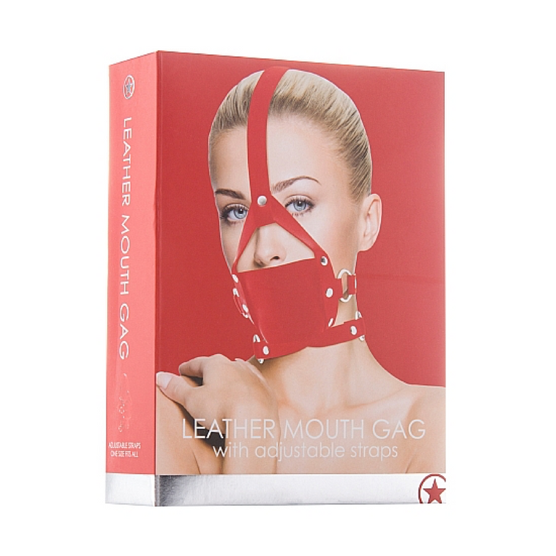 Leather Mouth Gag - Red (6947001827525)