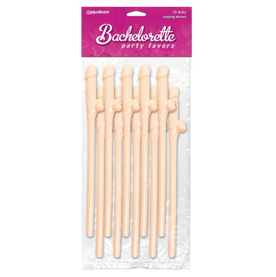 Bachelorette Party Favors Dicky Sipping Straws - Vanilla (6956025905349)