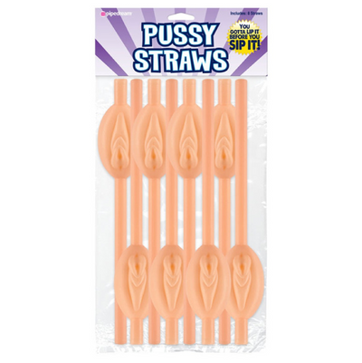 Bachelorette Party Pussy Straws - Vanilla 10 pcs (6956066963653)