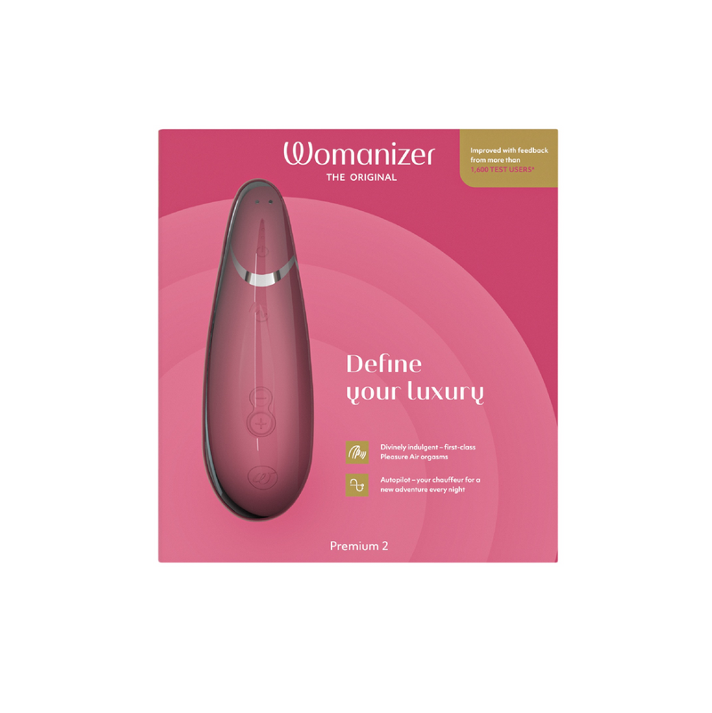 Womanizer Premium 2 Rechargeable Silicone Clitoral Stimulator - Raspberry (7477379694809)