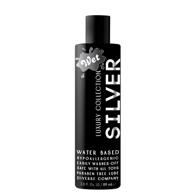 Wet® Luxury Collection Silver Water Based Lubricant in 3oz/89ml (7571920552153)