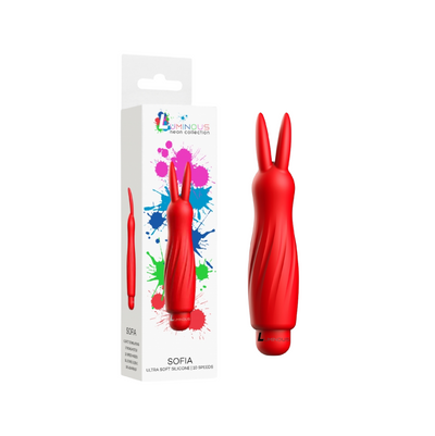 Sofia - ABS Bullet With Silicone Sleeve - 10-Speeds - Red (7902477549785)