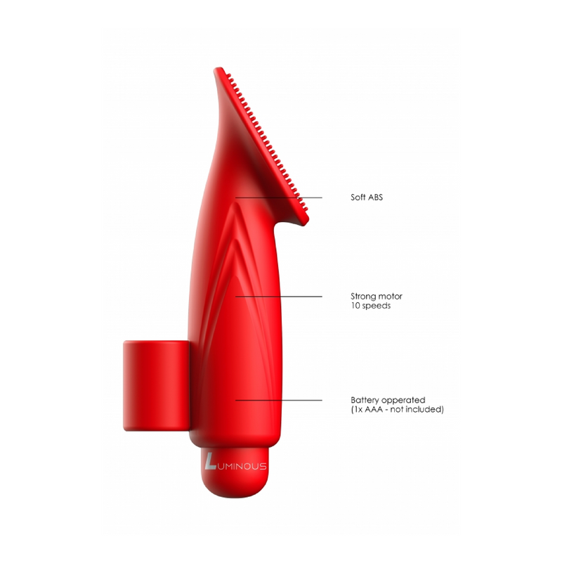Thea - ABS Bullet With Silicone Sleeve - 10-Speeds - Red (7902480629977)