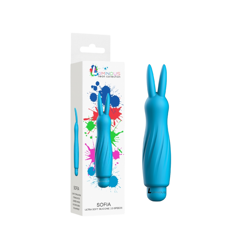 Sofia - ABS Bullet With Silicone Sleeve - 10-Speeds - Turqiose (7902477713625)