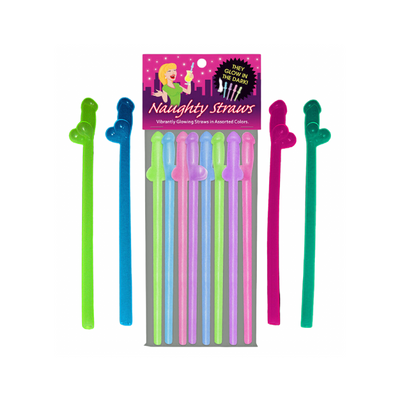 Glowing Naughty Straws - Assorted Colors (7908198580441)