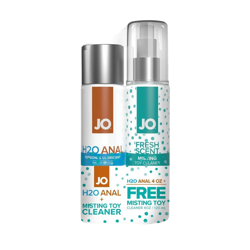 JO Gift With Purchase H2O Anal Lubricant 4oz & Misting Toy Cleaner 4oz Set (7905105969369)