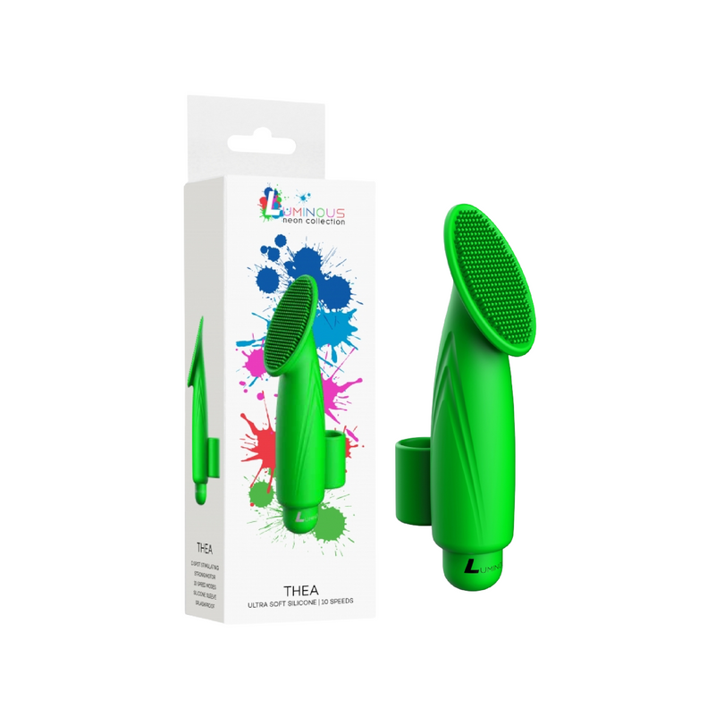 Thea - ABS Bullet With Silicone Sleeve - 10-Speeds - Green (7902479057113)