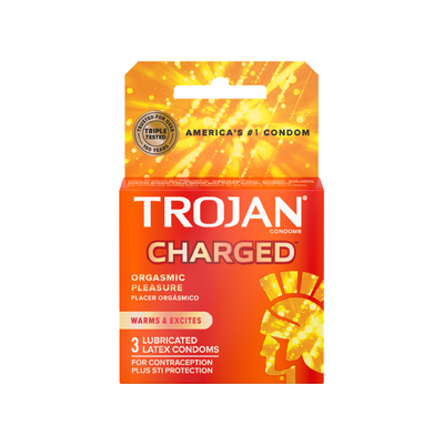 Trojan Condón Charged , 3 piezas (7911613038809)