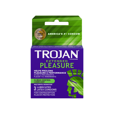 Trojan Condón Extended Pleasure , 3 piezas (7911609991385)
