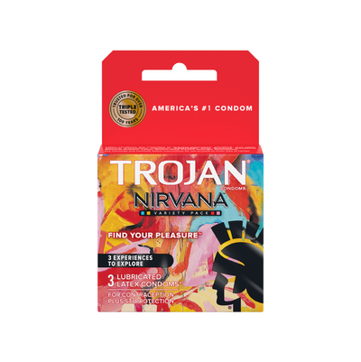 Trojan Condón Nirvana Variety Pack , 3 piezas (7911602290905)