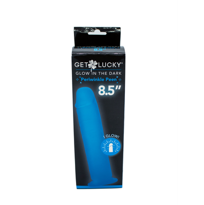 Get Lucky Glow in The Dark Periwinkle Dildo 8.5" (8047631663321)