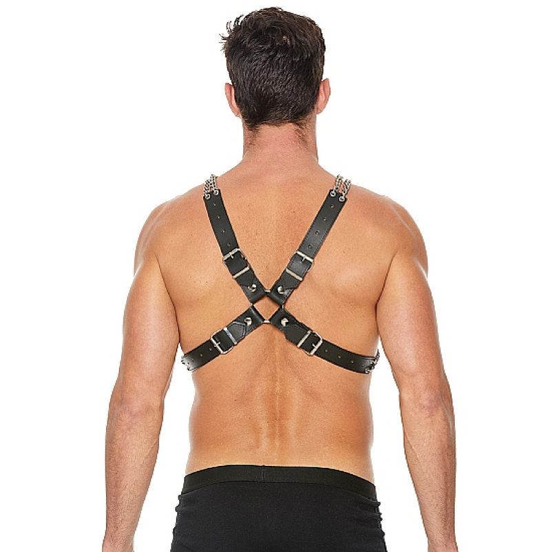 Ouch! Chain And Chain Harness - One Size - Black (7526134022361)