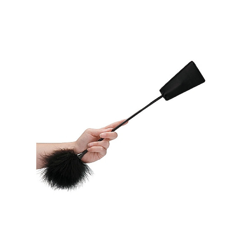 Ouch! Crop With Feather - Black (7526130254041)