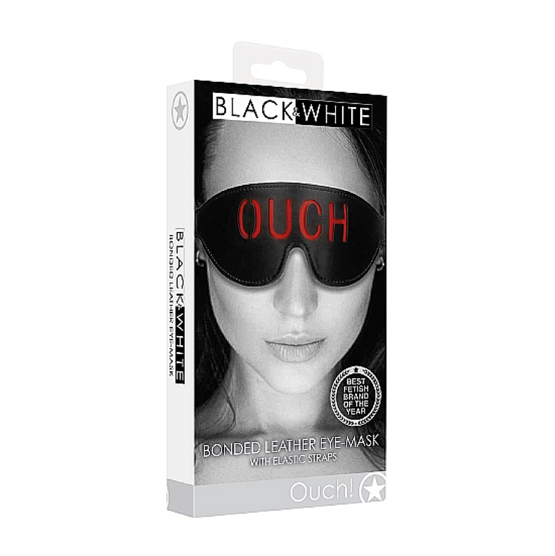 Bonded Leather Eye-Mask "Ouch" - With Elastic Straps (8055421862105)