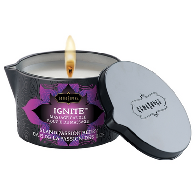 IGNITE massage oil candle 170g - Island Passion Berry (8066563047641)