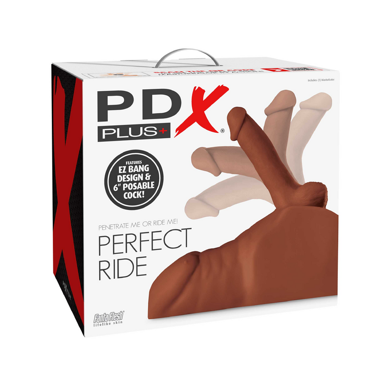 PDX Plus Perfect Ride Posable Male Masturbator - Caramel (8127886754009)