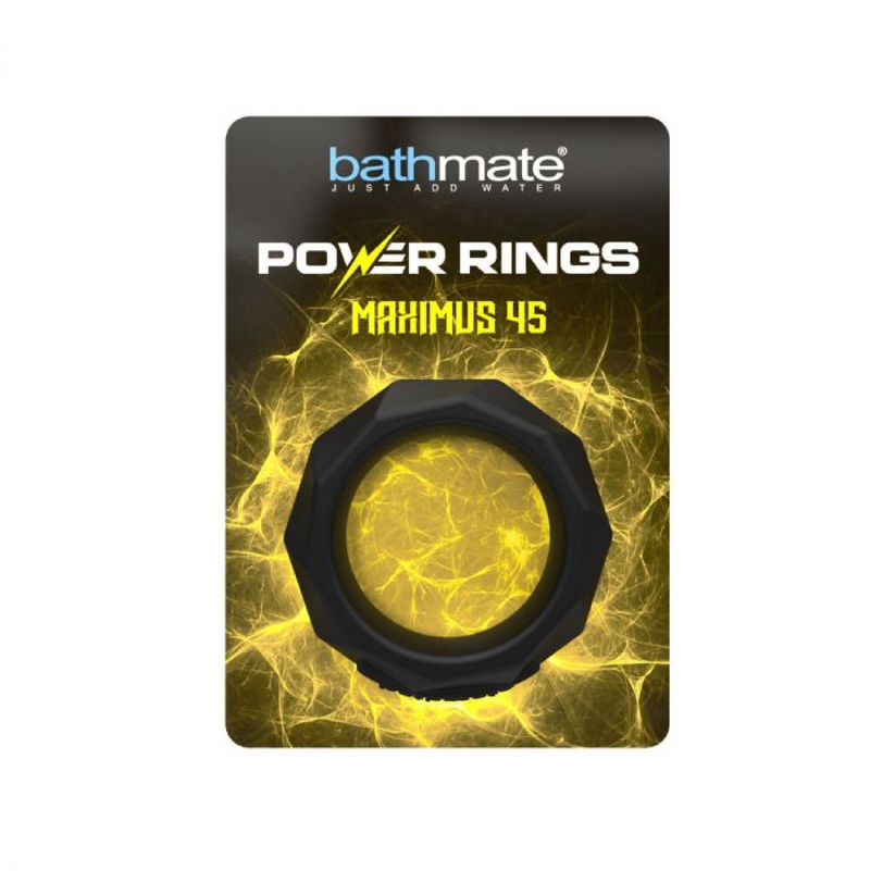 Bathmate Power Ring Maximus 45 Silicone Cockring - Black (8106871324889)