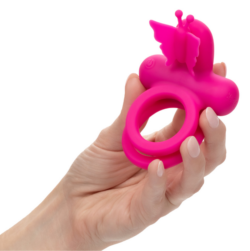Silicone Rechargeable Dual Butterfly Ring (8135333740761)