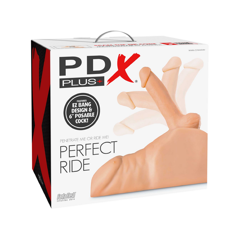PDX Plus Perfect Ride Posable Male Masturbator - Vanilla (8127888949465)