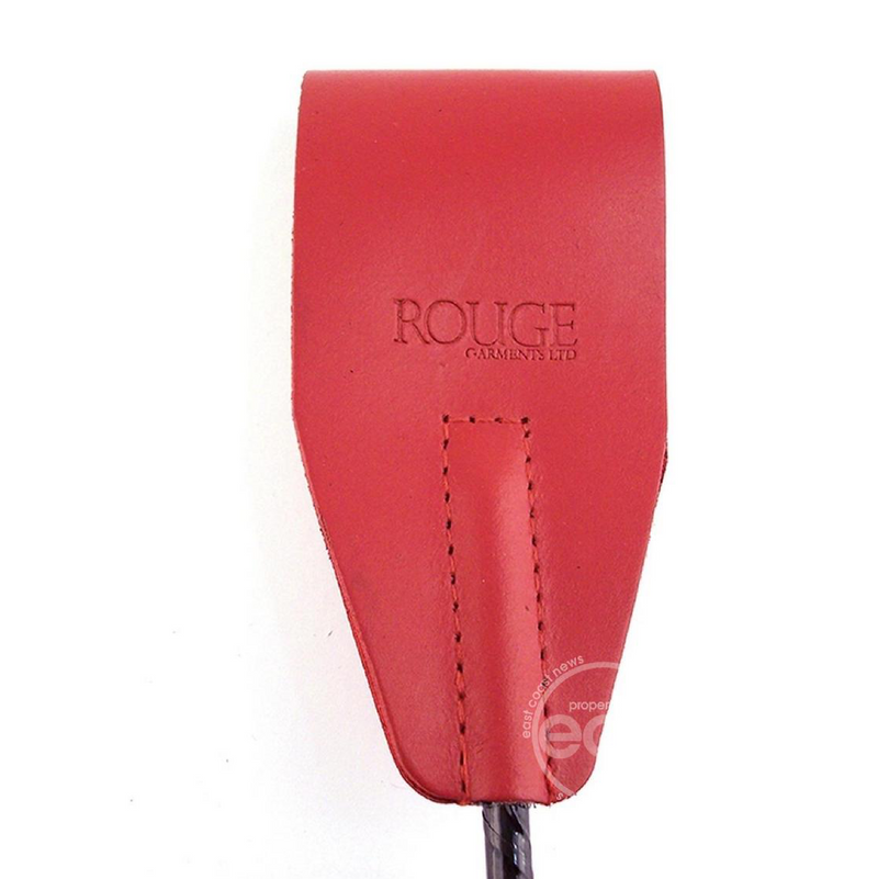 Rouge Fifty Times Hotter Leather Riding Crop - Red (8134267764953)