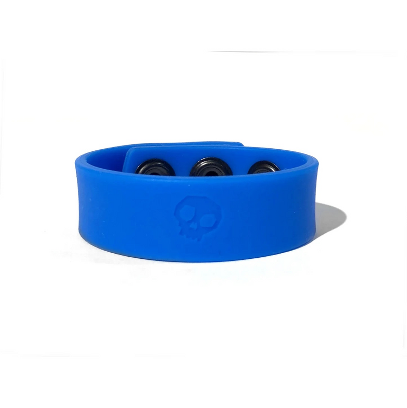 Boneyard Silicone Cock Strap 3-Snap Ring - Blue (8112204415193)