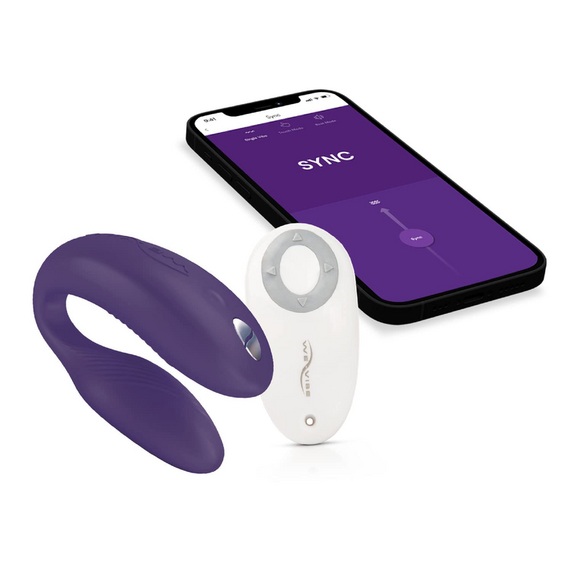 We-Vibe Sync Rechargeable Silicone Couples Vibrator with Remote Control - Purple (8127919685849)