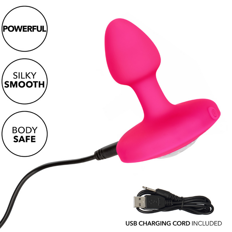 Cheeky Gems™ Small Rechargeable Vibrating Probe - Pink (8130230845657)