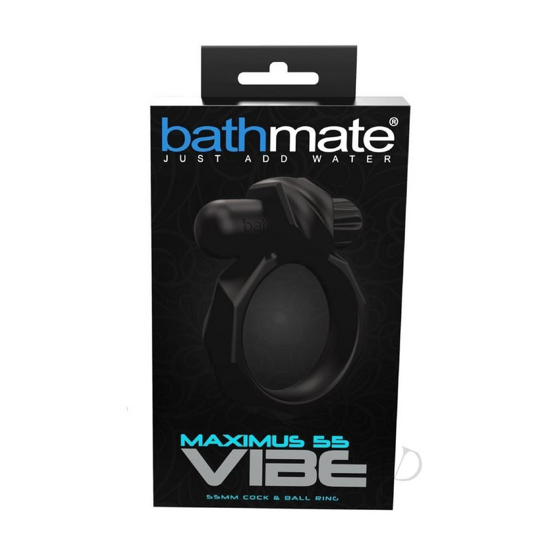 Bathmate Maximus Vibe 55 Rechargeable Silicone Cock Ring - Black (8106950852825)