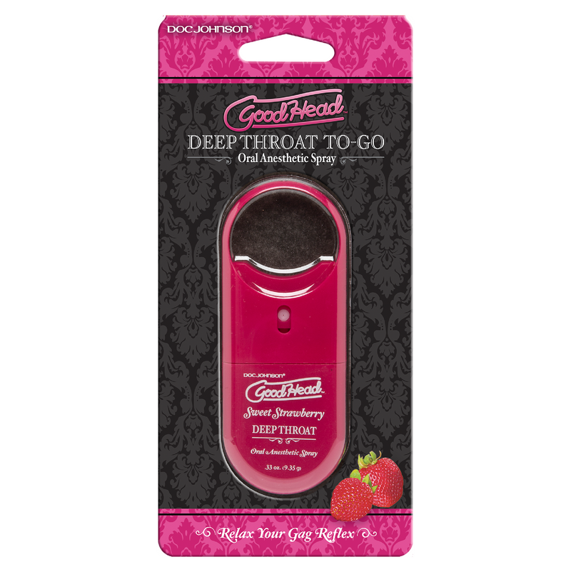 GoodHead - Deep Throat Spray To-Go - Strawberry - .30 fl. oz. (8079987245273)
