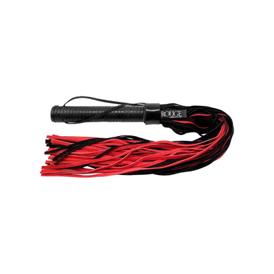 Rouge Suede Flogger with Leather Handle - Black and Red (8134260818137)