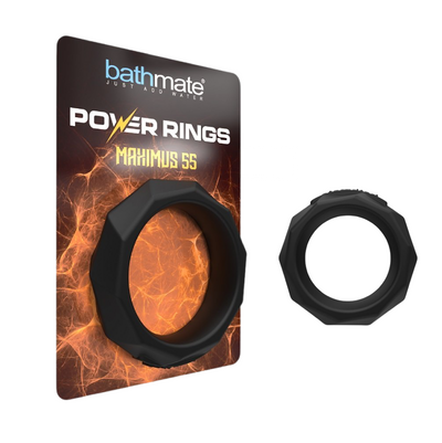 Bathmate Power Ring Maximus 55 Silicone Cock Ring - Black (8106908287193)
