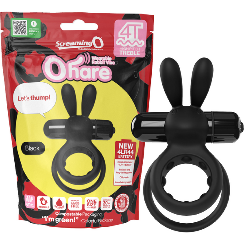 Screaming O 4T Ohare Vibrating Cock Ring - Black (8129842643161)