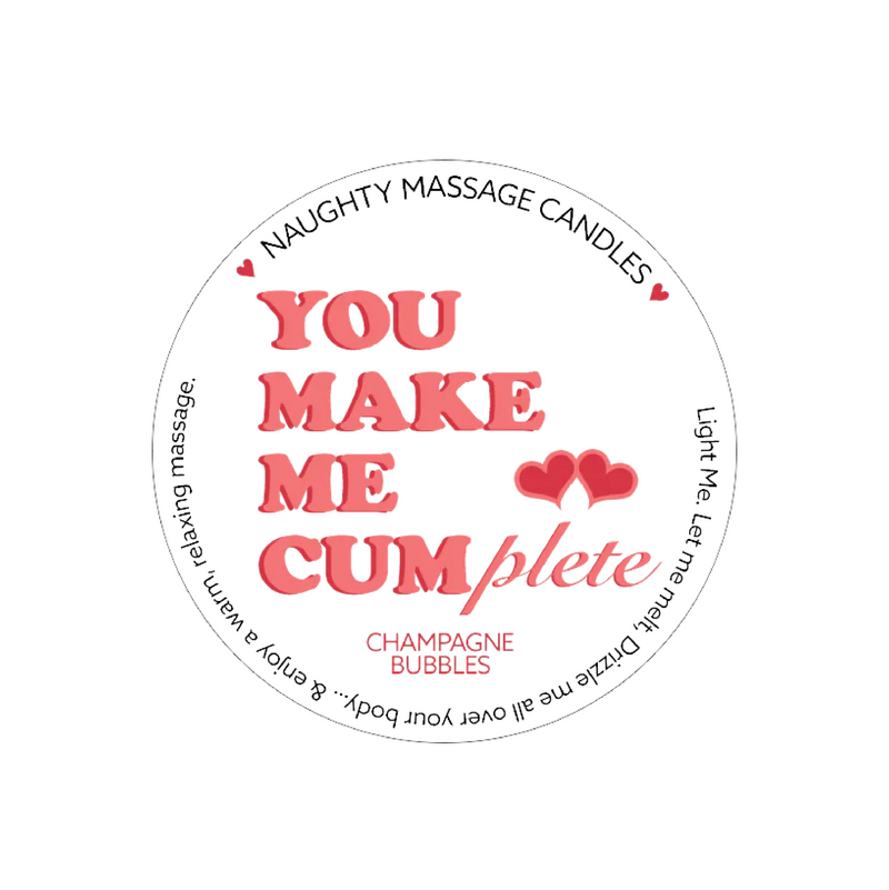 YOU MAKE ME CUMPLETE - NAUGHTY MINI MASSAGE CANDLE (8106751066329)