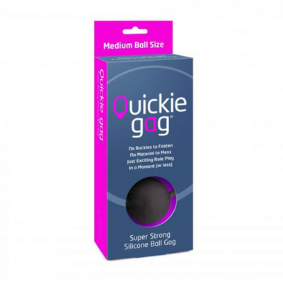 Quickie Gag Medium Ball - Black (8128734560473)