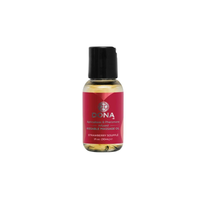 Dona Aphrodisiac & Pheromone Infused Kissable Massage Oil Strawberry Souffle  1.0 fl.oz / 30mL (4485387386979)