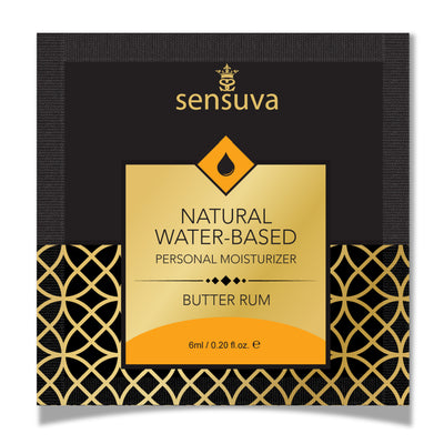 Sensuva Natural Water Based Butter Rum Flavored Lubricant .2oz (6119436517573)
