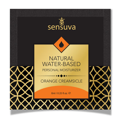 Sensuva Natural Water Based Orange Creamsicle Flavored Lubricant .2oz (6119434485957)