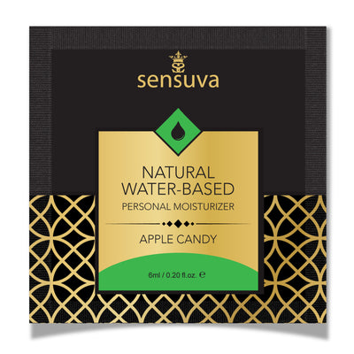 Sensuva Natural Water Based Apple Candy Flavored Lubricant .2oz (6119438090437)