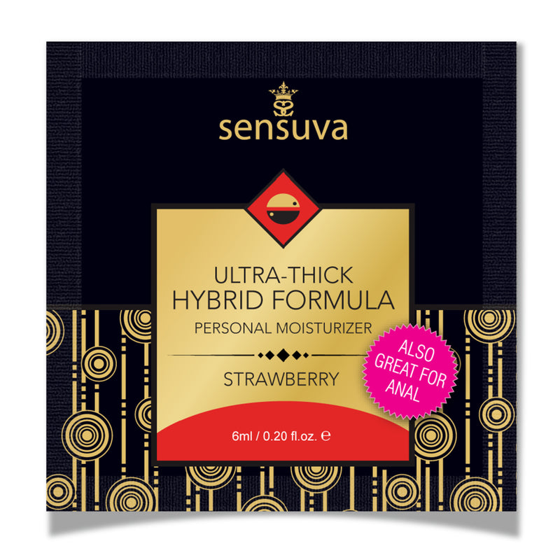 Sensuva Ultra Thick Hybrid Strawberry Flavored Lubricant .2oz (6119445987525)