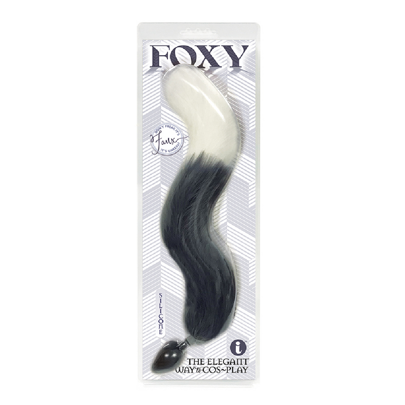 Foxy Silicone Tail Butt Plug-Silver (8014102560985)