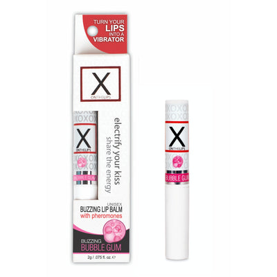 X On the Lips Buzzing Lip Balm with Pheromones -Bubble Gum (4675738533987)
