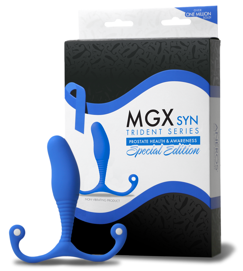 Trident Series MGX Syn P-Spot Prostate Stimulator - Blue (7827235471577)
