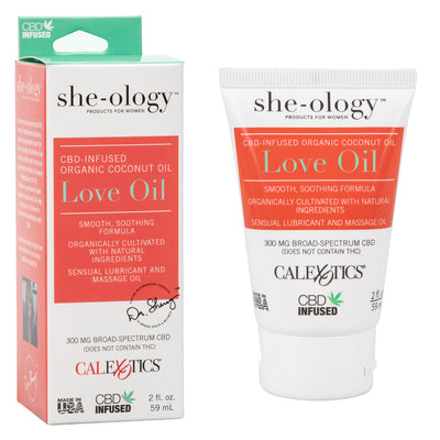 She-ology® CBD-Infused Organic Coconut Oil Love Oil - Packaged (7623953973465)