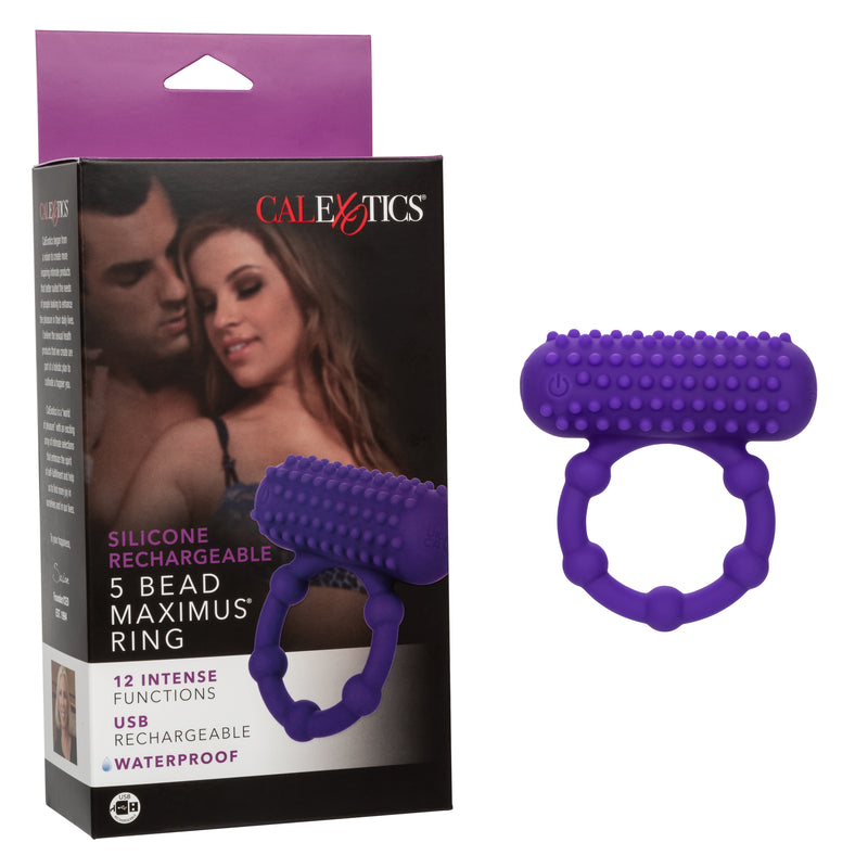 Silicone Rechargeable 5 Bead Maximus Ring (7819726651609)