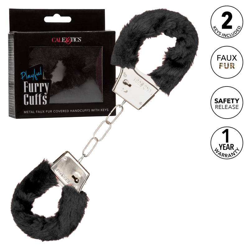 Playful Furry Cuffs - Black (6934325788869)