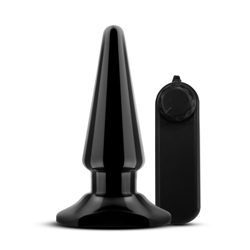 Anal Adventures Basic Vibrating Anal Pleaser With Remote Control - Black (6809389793477)