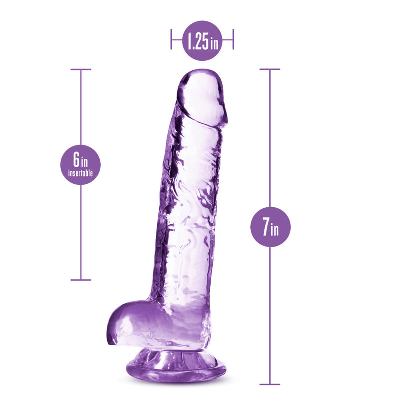 Naturally Yours - 7" Crystalline Dildo - Amethyst (7815114719449)