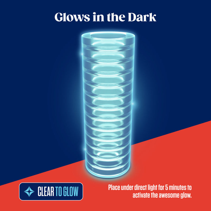 Rize - Ribz - Glow in the Dark Self-Lubricating Stroker - Clear (8124430090457)
