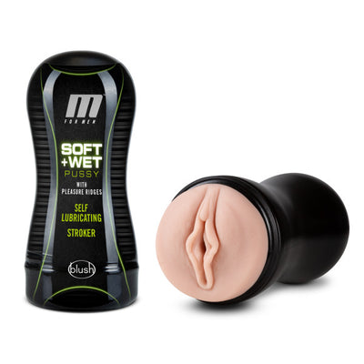 M for Men - Soft and Wet - Pussy with Pleasure Ridges - Self Lubricating Stroker Cup - Vanilla (4651058888803)